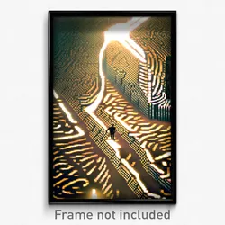 Pixel Art Poster - Fancy Labyrinth (8 Bit Psychedelic Trippy Video Game Print)