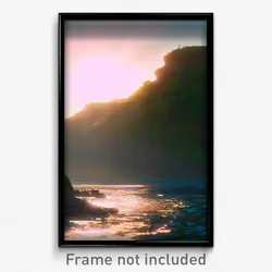 Pixel Art Poster - Vivid Promontory (8 Bit Psychedelic Trippy Video Game Print)