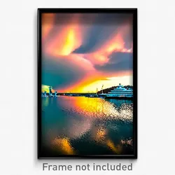 Pixel Art Poster - Vivid Anchorage (8 Bit Psychedelic Trippy Video Game Print)