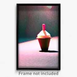 Pixel Art Poster - Cold Cone (8 Bit Psychedelic Trippy Weird Video Game Print)