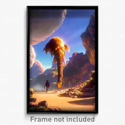 Pixel Art Poster - Whopping Giant (8 Bit Psychedelic Trippy Video Game Print)