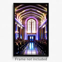 Pixel Art Poster - Acclaimed Hall (8 Bit Psychedelic Trippy Video Game Print)