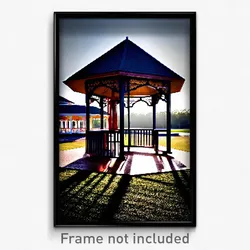 Pixel Art Poster - Unsightly Gazebo (8 Bit Psychedelic Trippy Video Game Print)