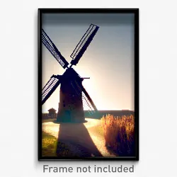 Pixel Art Poster - Warped Windmill (8 Bit Psychedelic Trippy Video Game Print)