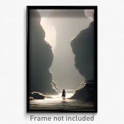 Pixel Art Poster - Muted Chasm (8 Bit Psychedelic Trippy Weird Video Game Print)