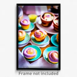 Pixel Art Poster - Unkempt Pastel De Nata (8 Bit Psychedelic Video Game Print)