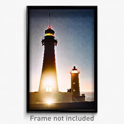 Pixel Art Poster - Incredible Lighthouse (8 Bit Psychedelic Video Game Print)