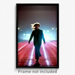 Pixel Art Poster - Haunting Track (8 Bit Psychedelic Trippy Video Game Print)