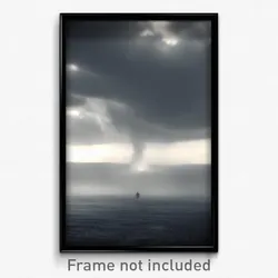 Pixel Art Poster - Colorless Storm (8 Bit Psychedelic Trippy Video Game Print)