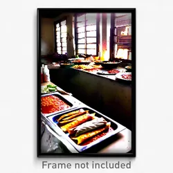 Pixel Art Poster - Damaged Enchiladas (8 Bit Psychedelic Video Game Print)