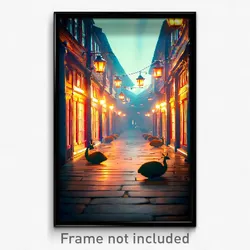 Pixel Art Poster - Enchanting Mews (8 Bit Psychedelic Trippy Video Game Print)
