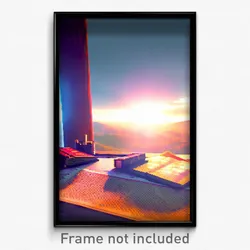 Pixel Art Poster - Novel Clearing (8 Bit Psychedelic Trippy Video Game Print)