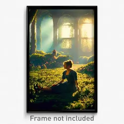 Pixel Art Poster - Pleasant Glade (8 Bit Psychedelic Trippy Video Game Print)