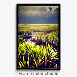 Pixel Art Poster - Gregarious Wetland (8 Bit Psychedelic Video Game Print)