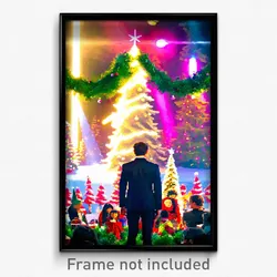 Pixel Art Poster - Colossal Christmas (8 Bit Psychedelic Video Game Print)