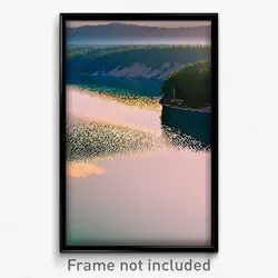 Pixel Art Poster - Distinct Reservoir (8 Bit Psychedelic Video Game Print)