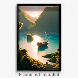 Pixel Art Poster - Neat Cove (8 Bit Psychedelic Trippy Weird Video Game Print)