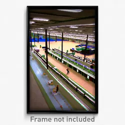 Pixel Art Poster - Rural Stock Trading Floor (8 Bit Video Game Print)