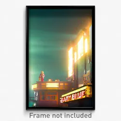 Pixel Art Poster - Zany Bluff (8 Bit Psychedelic Trippy Weird Video Game Print)