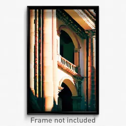 Pixel Art Poster - Lost Spanish Architecture (8 Bit Video Game Print)