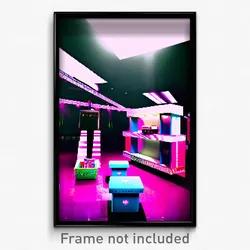 Pixel Art Poster - Flashy Shoebox (8 Bit Psychedelic Trippy Video Game Print)