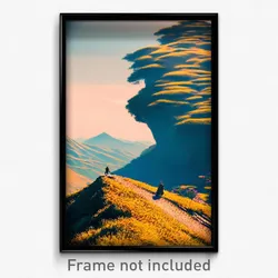 Pixel Art Poster - Dizzying Ridge (8 Bit Psychedelic Trippy Video Game Print)
