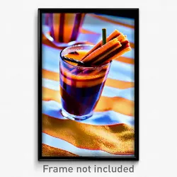 Pixel Art Poster - Striped Thai Tea (8 Bit Psychedelic Trippy Video Game Print)
