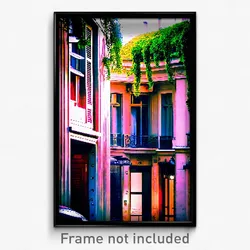 Pixel Art Poster - Homely Paris (8 Bit Psychedelic Trippy Video Game Print)