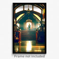 Pixel Art Poster - Antique Landing (8 Bit Psychedelic Trippy Video Game Print)