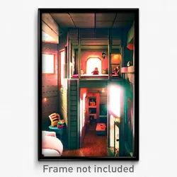 Pixel Art Poster - Small Den (8 Bit Psychedelic Trippy Weird Video Game Print)