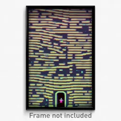 Pixel Art Poster - Infinite Maze (8 Bit Psychedelic Trippy Video Game Print)