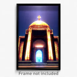 Pixel Art Poster - Energetic Mausoleum (8 Bit Psychedelic Video Game Print)