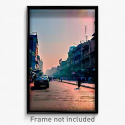 Pixel Art Poster - Normal Indian City (8 Bit Psychedelic Video Game Print)
