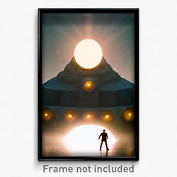 Pixel Art Poster - Round Bailey (8 Bit Psychedelic Trippy Video Game Print)