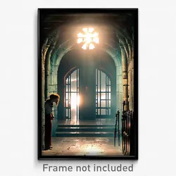 Pixel Art Poster - Elderly Dungeon (8 Bit Psychedelic Trippy Video Game Print)