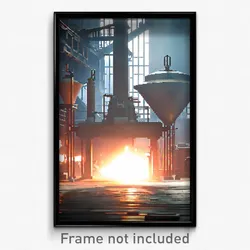 Pixel Art Poster - Insane Foundry (8 Bit Psychedelic Trippy Video Game Print)
