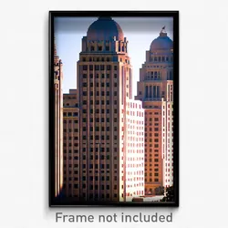 Pixel Art Poster - Enormous American Architecture (8 Bit Video Game Print)