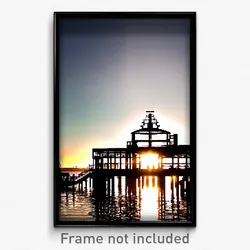 Pixel Art Poster - Grandiose Wharf (8 Bit Psychedelic Trippy Video Game Print)