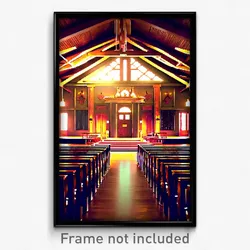 Pixel Art Poster - Grandiose Cabin (8 Bit Psychedelic Trippy Video Game Print)