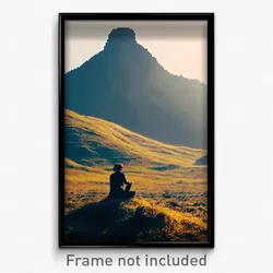 Pixel Art Poster - Dreary Peak (8 Bit Psychedelic Trippy Weird Video Game Print)