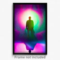 Pixel Art Poster - Acidic Ego Death (8 Bit Psychedelic Trippy Video Game Print)