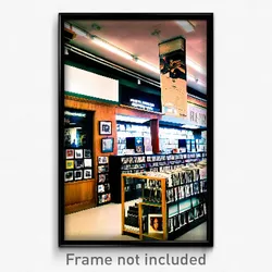 Pixel Art Poster - Lavish Record Store (8 Bit Psychedelic Video Game Print)