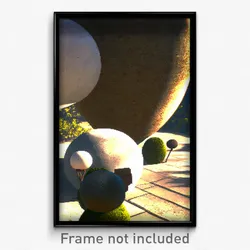 Pixel Art Poster - Spherical Stone (8 Bit Psychedelic Trippy Video Game Print)