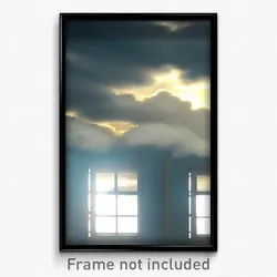 Pixel Art Poster - Cloudy Window (8 Bit Psychedelic Trippy Video Game Print)