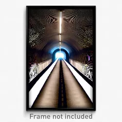 Pixel Art Poster - Memorable Tunnel (8 Bit Psychedelic Trippy Video Game Print)