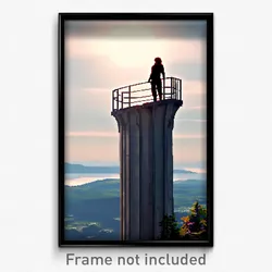 Pixel Art Poster - Stark Lookout (8 Bit Psychedelic Trippy Video Game Print)