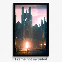 Pixel Art Poster - Advanced Priory (8 Bit Psychedelic Trippy Video Game Print)