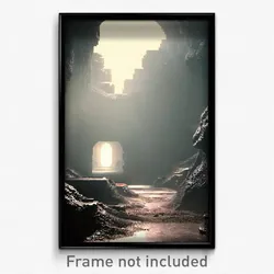 Pixel Art Poster - Cavernous Junction (8 Bit Psychedelic Video Game Print)