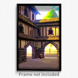 Pixel Art Poster - Coarse Nunnery (8 Bit Psychedelic Trippy Video Game Print)