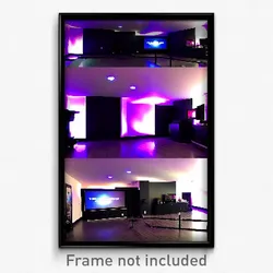 Pixel Art Poster - Violet Home Theatre (8 Bit Psychedelic Video Game Print)